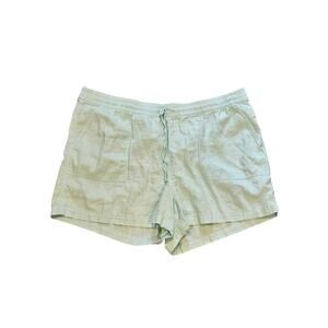J.crew womens xl gauzy linen pull on soft shorts light blue mist coastal 16 18